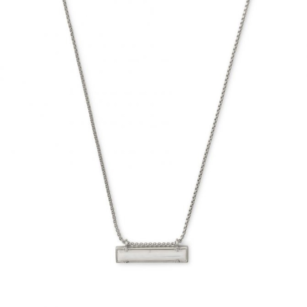 Kendra Scott silver mother of pearl necklace